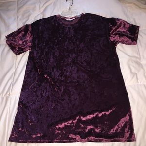 Maroon velvet tunic